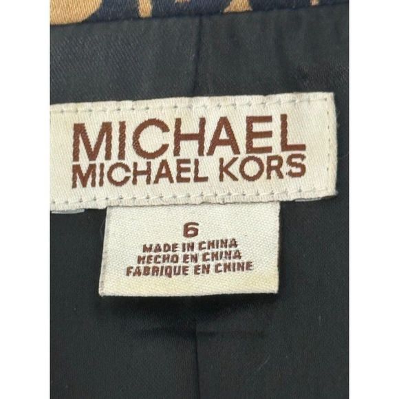 Michael Kors Women's Designer Leopard Blazer  Brown/Black Lined Size 6  #1170 - Picture 14 of 14
